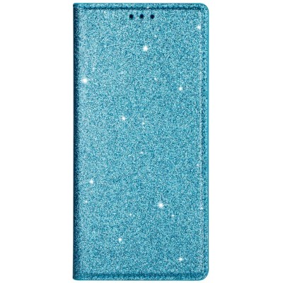 Θήκη Samsung Galaxy A12 / M12 / F12 Bling Glitter PU Leather Flip Wallet -Blue
