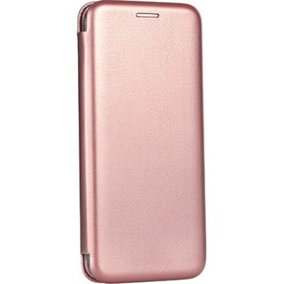 Θήκη Samsung Galaxy A12 / M12 / F12 Soft TPU&PU Leather Flip  Βιβλίο Smart Magnet Elegance -Χρυσό Ροζ