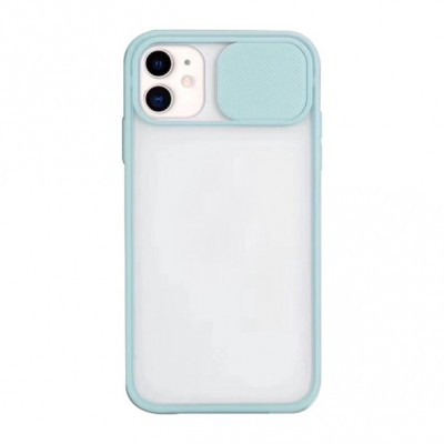 Θήκη iPhone 11 Pro Clear Case with Slide Camera Cover Protection-Mint Green