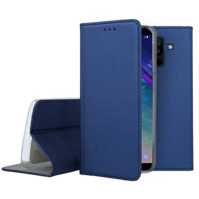 Θήκη Samsung Galaxy A6 Plus 2018 Book Case με Δυνατότητα Stand Θήκη Πορτοφόλι -Blue