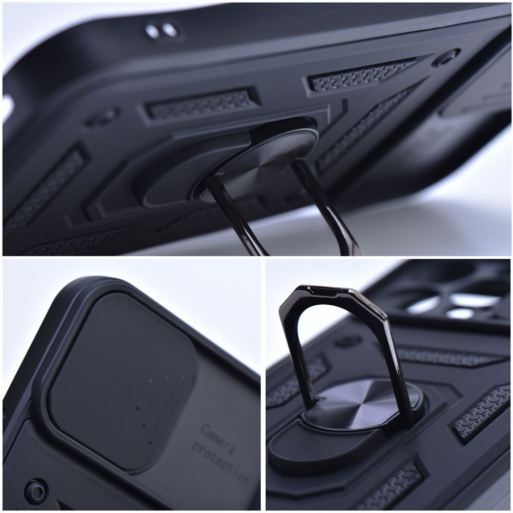 Θήκη Samsung Galaxy S24 Ultra 5G Slide Armor Back Cover Από Ανθεκτικό Πλαστικό -Black Θήκες Smartphone